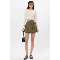 High-Waist Mini Ballonrock