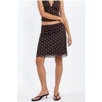 Polka-Dot-Minirock aus Mesh