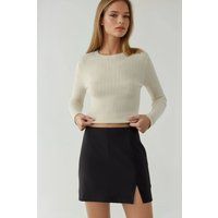 Minimalistischer Mini-Skort mit Seitenschlitz