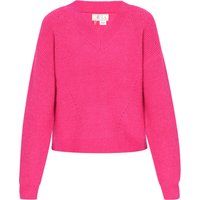 Lockerer Strickpullover mit V-Ausschnitt