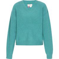 Lockerer Strickpullover mit V-Ausschnitt