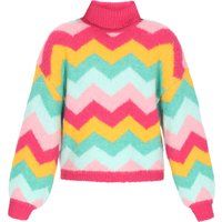 Strickpullover mit Zickzack-Muster und Rollkragen