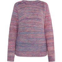 Lockerer Mehrfarbiger Grobstrickpullover
