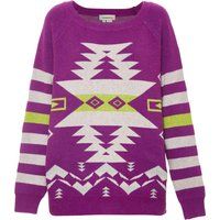Strickpullover mit auffälligem geometrischem Muster