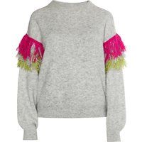 Strickpullover mit Fransen-Detail