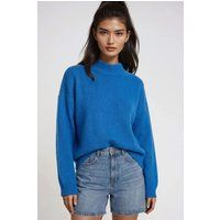 Übergroßer Strickpullover mit Stehkragen