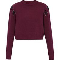 Strickpullover mit Schulterschnürung