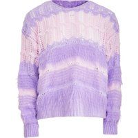 Strukturierter Kurzpullover mit Strick-Mix