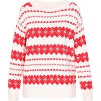 Strickpullover mit festlichem geometrischem Muster