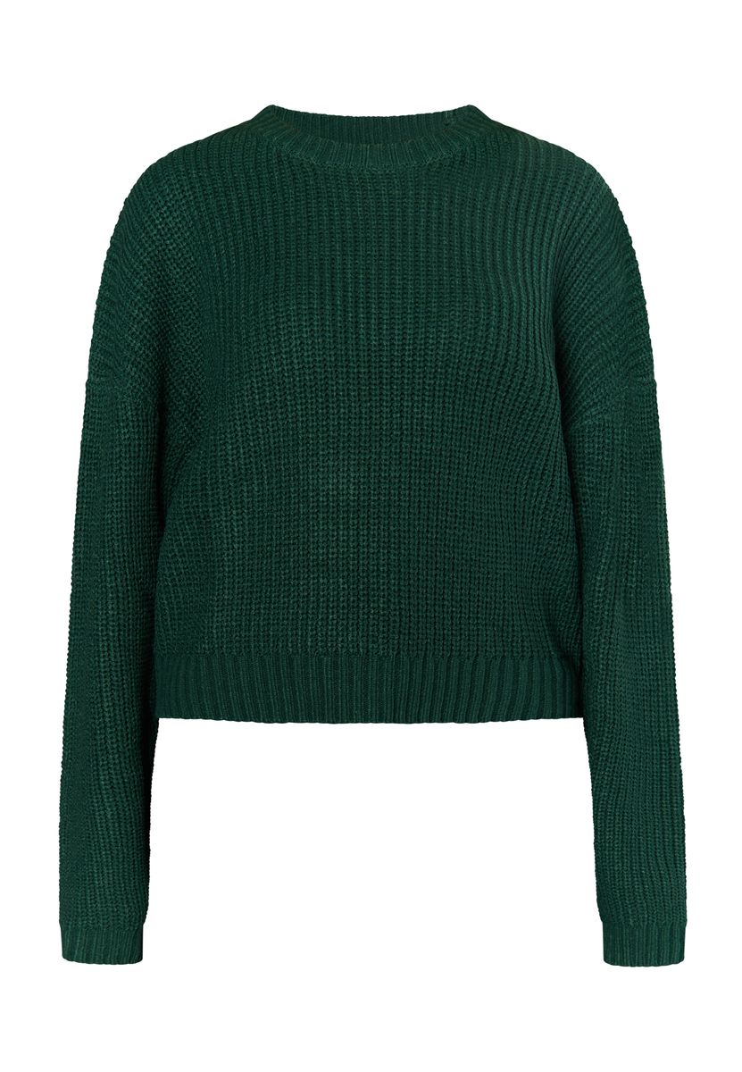 Grobstrickpullover mit Rundhalsausschnitt