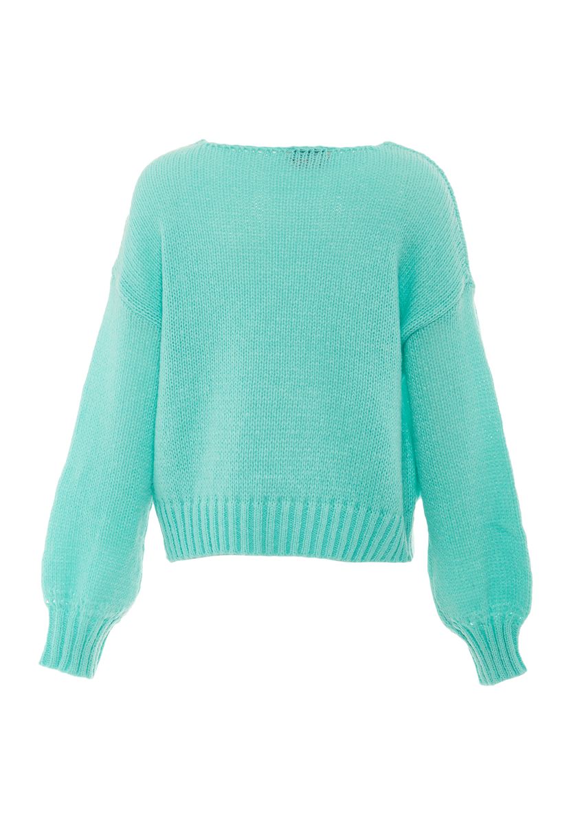 Oversized V-Ausschnitt Strickpullover