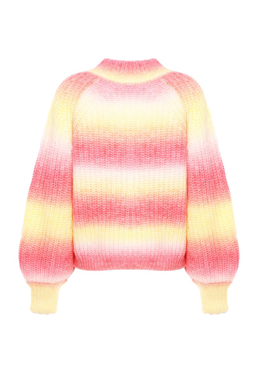 Grobstrickpullover mit Ombré-Farbverlauf