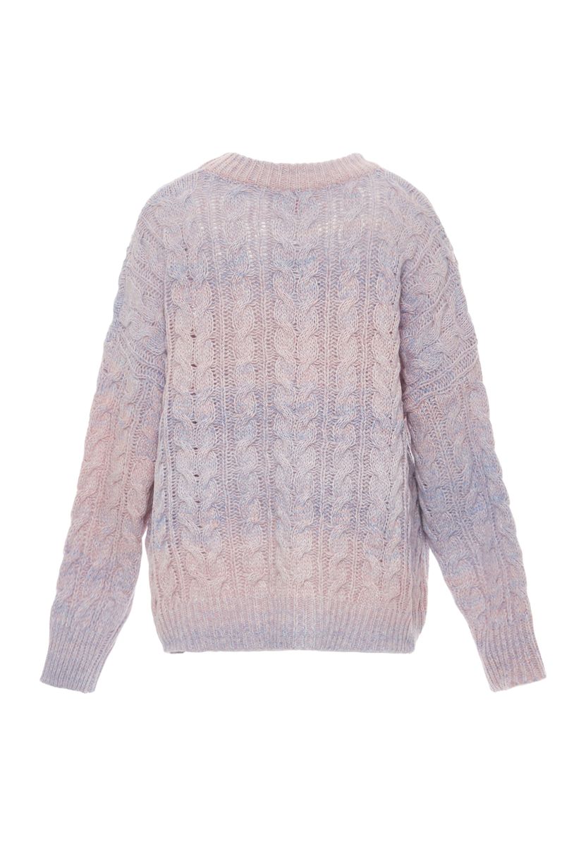 Gemütlicher Zopfstrick-Pullover mit Strukturmuster