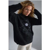 Bestickter Teddybär Plüschpullover