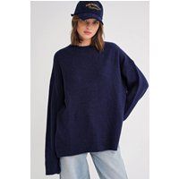 Gemütlicher Oversized Crewneck Rippstrickpullover