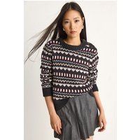 Strickpullover mit Ethno-Muster