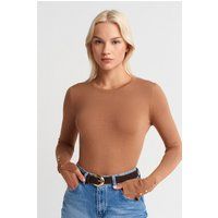 Feingestrickter Slim-Fit Ripp-Pullover