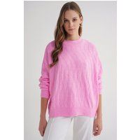 Oversized-Strickpullover mit Zopfmuster