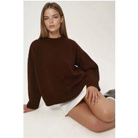 Gemütlicher Oversize-Strickpullover mit Rundhalsausschnitt