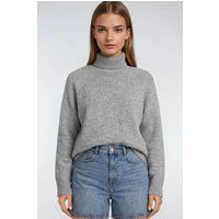 Gemütlicher Rippen-Stehkragen-Pullover