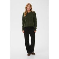 Lockerer Strickpullover mit Rundhalsausschnitt