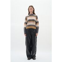 Gestreifter Strickpullover im Boyfriend-Stil