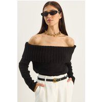 Off-Shoulder Grobstrickpullover