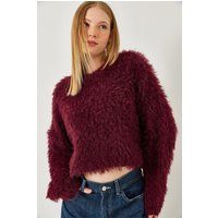 Strukturierter Plüsch-Kurzpullover