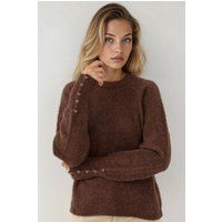Weicher strukturierter Pullover mit Knöpfen