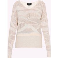 Pullover mit Ajourmuster und V-Ausschnitt