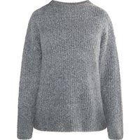 Oversized Rippstrick-Pullover mit Stehkragen