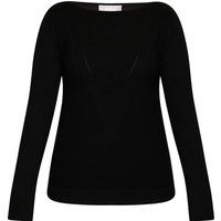 Strukturierter Pullover mit U-Boot-Ausschnitt