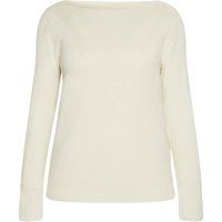 Strukturierter Strickpullover mit U-Boot-Ausschnitt