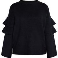Strickpullover mit Volantärmeln
