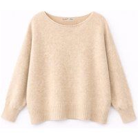 Oversized Strickpullover mit U-Boot-Ausschnitt