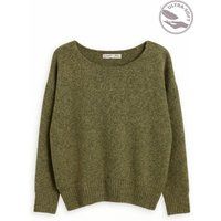 Übergroßer Strickpullover mit U-Boot-Ausschnitt