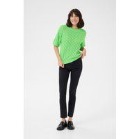 Lockerer Strickpullover mit Rautenmuster