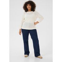 Strickpullover in Häkeloptik mit Dreiviertelarm