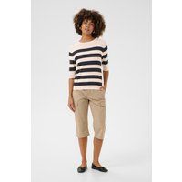 Gestreifter Strickpullover im Relaxed Fit