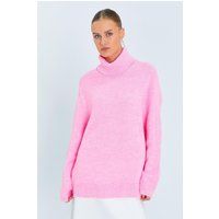 Lockerer Strickpullover mit Rollkragen