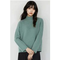 Oversize-Strickpullover mit Stehkragen