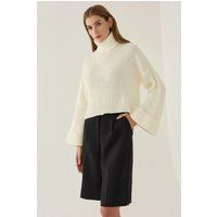 Oversize-Rollkragenpullover aus Grobstrick
