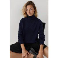 Rollkragenpullover mit strukturiertem Rautenmuster
