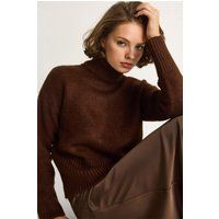 Oversized Kuscheliger Strick-Rollkragenpullover