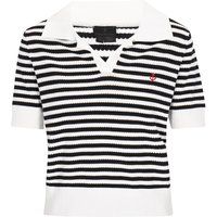 Gestreiftes Maritimes Strick-Poloshirt