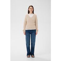 Oversized V-Ausschnitt Strickpullover