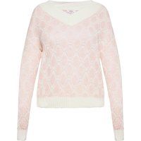 Strickpullover mit V-Ausschnitt und Rautenmuster