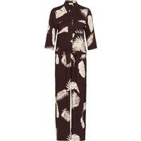 Jumpsuit mit botanischem Print im Hemdstil