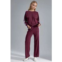 Gestreiftes Sweatshirt und Hose Set