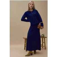Strukturiertes Strick-Set mit Cardigan und Rock
